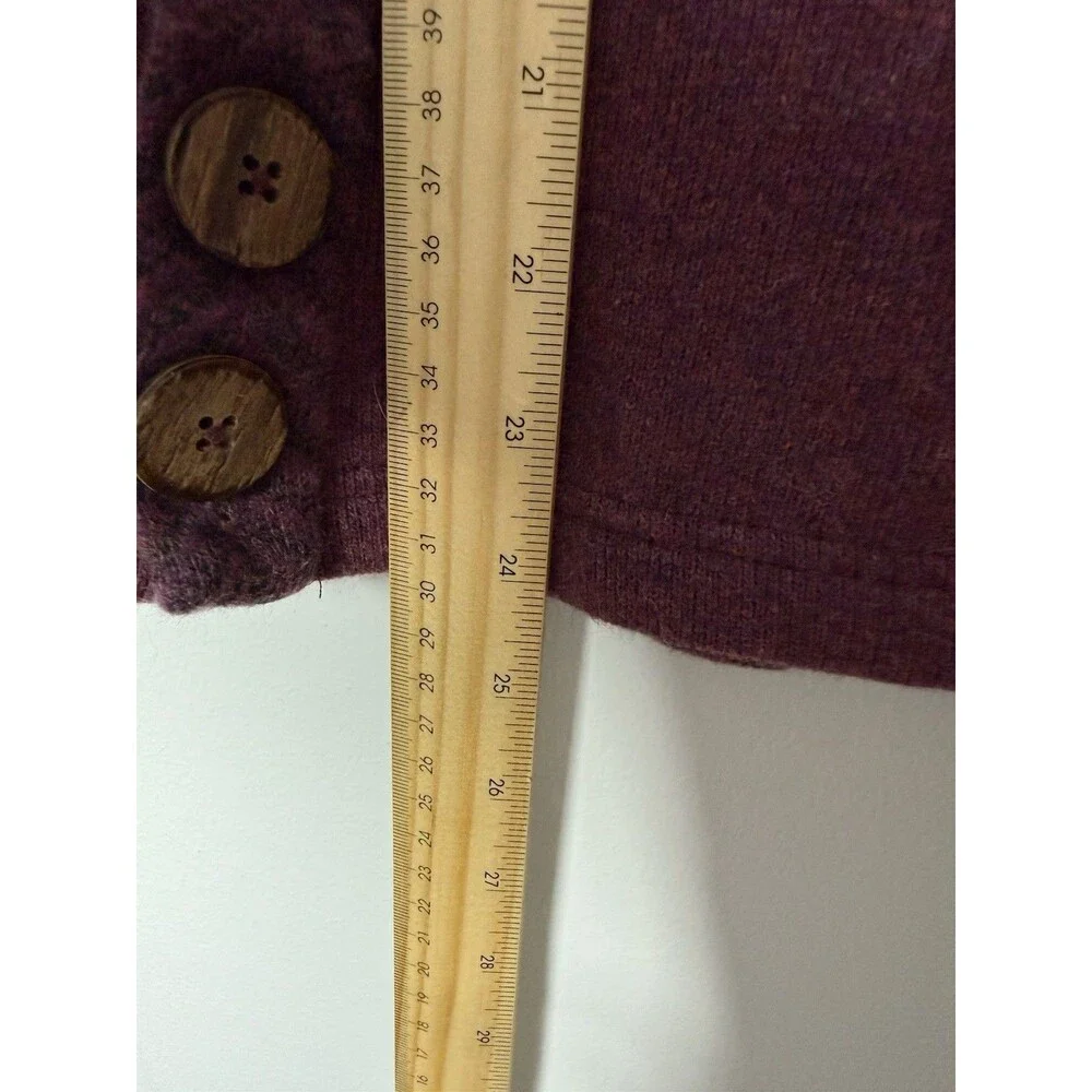 Prana Lucia Sweater Wool Blend Mock Neck Womens Medium - Burgundy - Picture 10 of 11